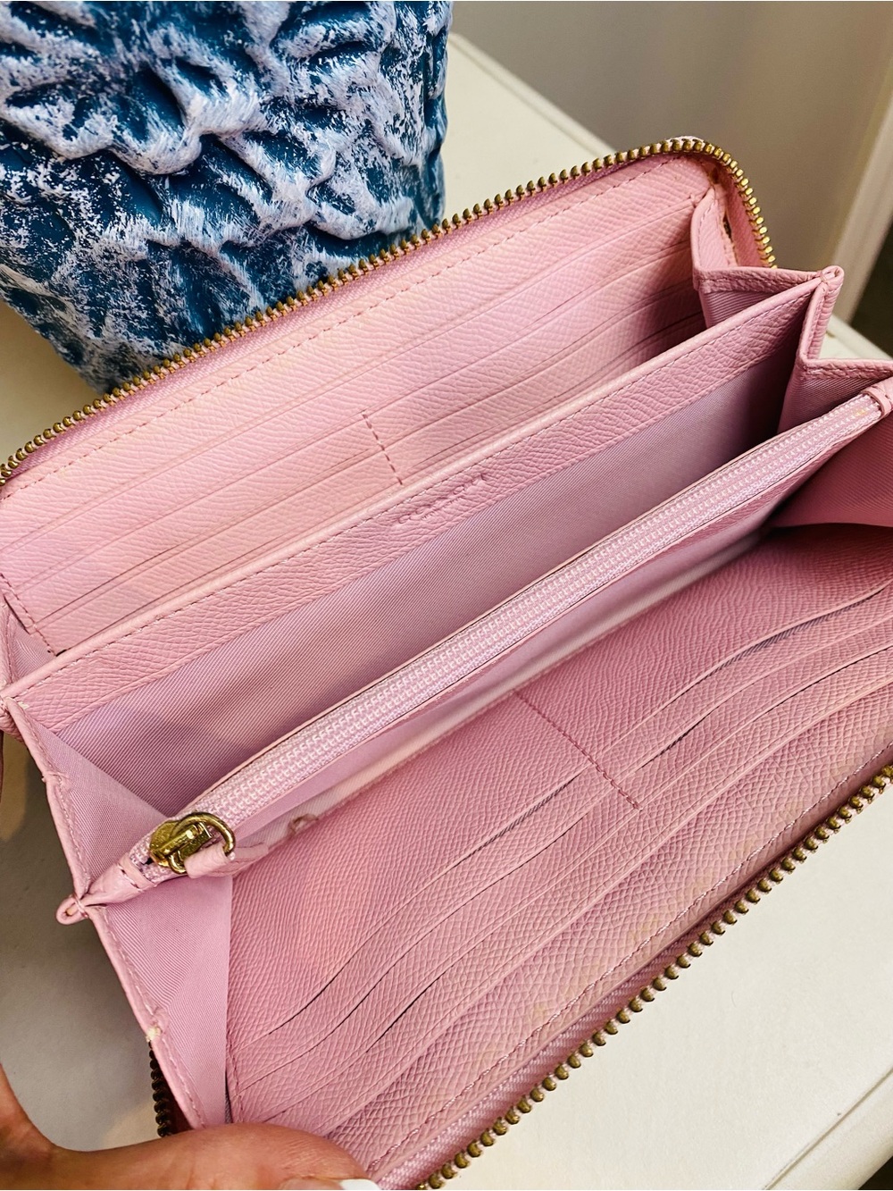 Coach Madison Pink Gathered All Leather Wallet - Picture 9 of 10